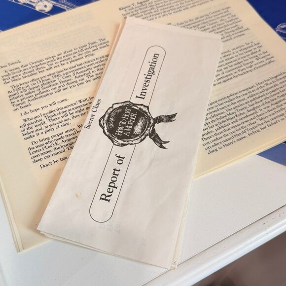 Vintage How To Host A Murder Dinner Mystery Game Last Train From Paris 1986 - Picture 10 of 16